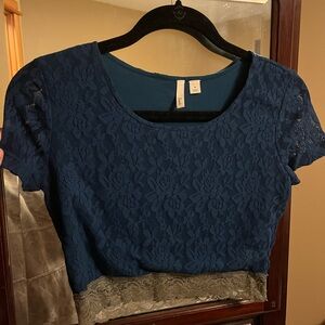 Women’s Nordstrom Frenchi lace crop top